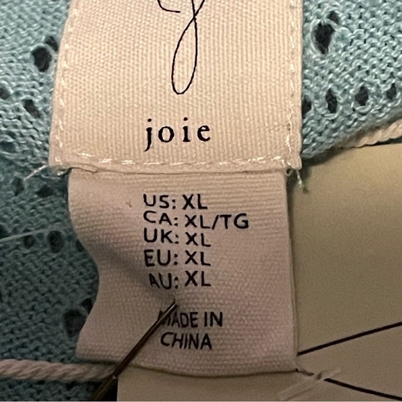 Joie sleeveless vest/sweater size XL blue new with tags - Picture 3 of 9